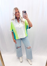 Load image into Gallery viewer, Bright Side Top BLUE/GREEN
