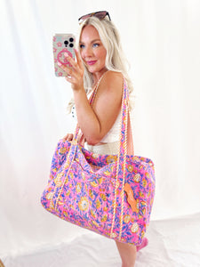 Floral Weekender Tote