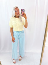 Load image into Gallery viewer, Butter Me Up Eyelet Knit Top💖 1 large left
