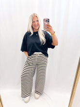 Load image into Gallery viewer, Cozy Girl Striped Double Banded Pants
