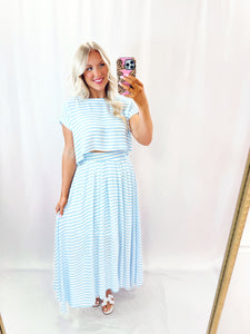 Spring Skies Skirt SET (top + skirt)