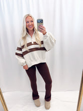 Load image into Gallery viewer, Cozy Club Pullover Cream/Brown
