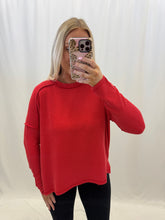 Load image into Gallery viewer, Easy Living Ribbed Top RED
