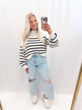 Load image into Gallery viewer, Stroll Through November Sweater CREAM/BLACK
