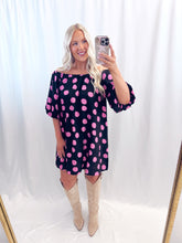 Load image into Gallery viewer, Polka Dot Party Dress BLACK/PINK
