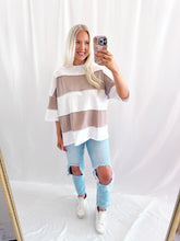 Load image into Gallery viewer, Casual Core Colorblock Tee MOCHA
