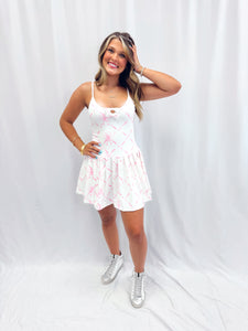 Ready, Set, BOW! Athletic Romper Dress💖 1 small & 1 medium left