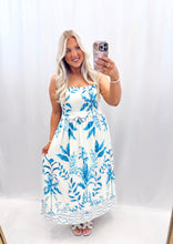Load image into Gallery viewer, Palm Breeze Dress BLUE
