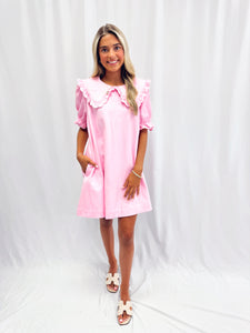 Coquette Cowgirl Denim Dress PINK