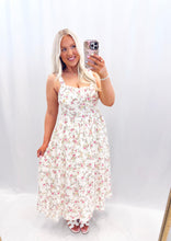Load image into Gallery viewer, Lacey Rosette Dress IVORY

