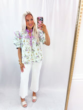 Load image into Gallery viewer, Floral Flounce Blouse
