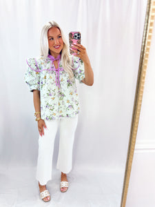 Floral Flounce Blouse