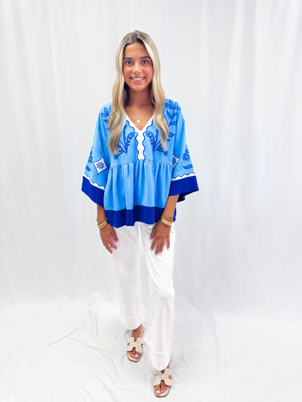 Blue Bohemia Top