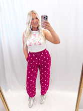 Load image into Gallery viewer, Burgundy Dot Joggers
