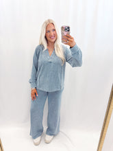 Load image into Gallery viewer, Cozy After Seconds SET (pullover + pants) BLUE
