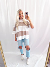 Load image into Gallery viewer, Casual Core Colorblock Tee MOCHA
