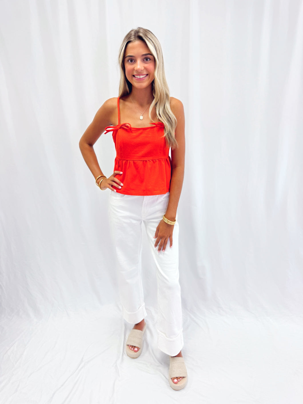 Denim Dreams Top RED
