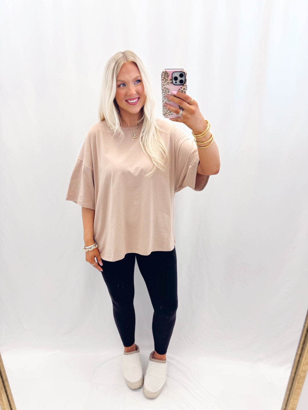 Toasted Tan Oversized Tee