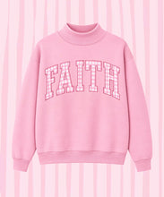 Load image into Gallery viewer, Faith Pink Gingham Mockneck RESTOCK!
