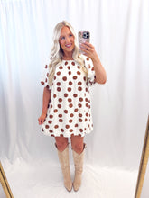 Load image into Gallery viewer, Polka Dot Party Dress IVORY/BROWN
