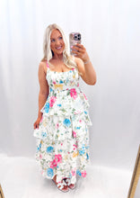 Load image into Gallery viewer, Twirl In Bloom Dress WHITE
