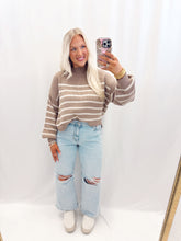 Load image into Gallery viewer, Stroll Through November Sweater MOCHA/CREAM

