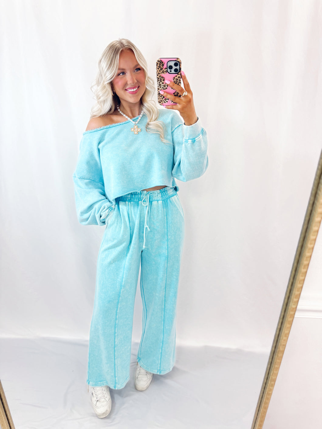 Soft Girl Slouchy Pullover BLUE
