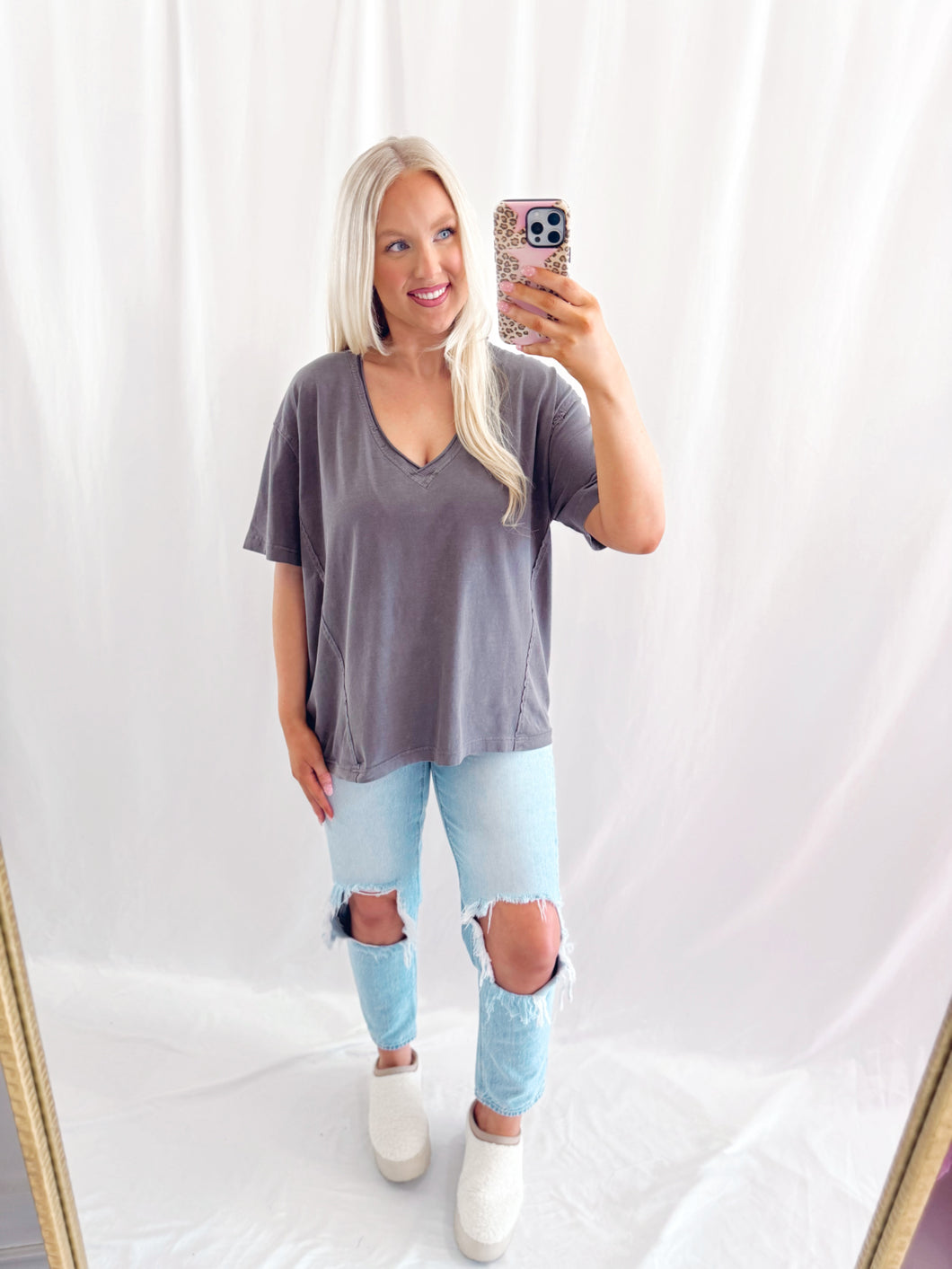 Layer Me Later Tee CHARCOAL