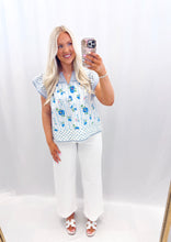 Load image into Gallery viewer, Garden Kiss Blouse BLUE💖 1 small &amp; 2 mediums left
