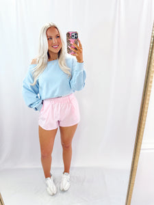 Keeping Casual Slouchy Pullover BABY BLUE