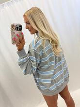 Load image into Gallery viewer, Blue Striped Mockneck
