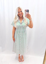 Load image into Gallery viewer, Darling Stripe Dress LIGHT PINK/GREEN

