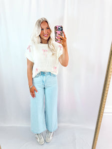Bow Crush Knit Top