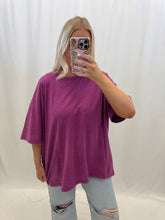 Load image into Gallery viewer, Everyday Essential Oversized Tee PLUM
