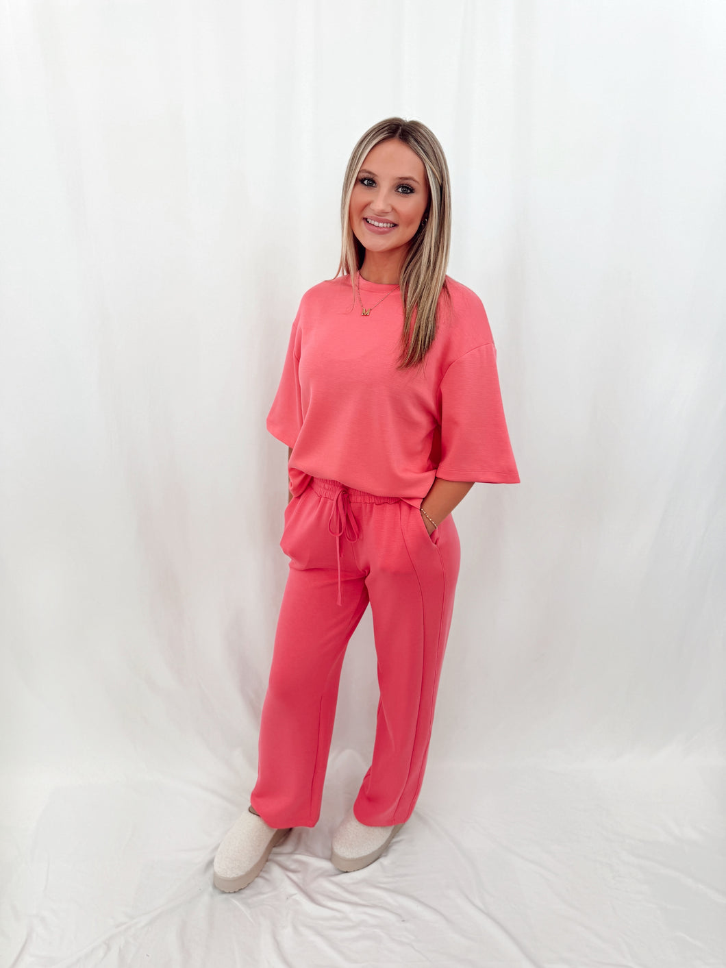 Scuba Soft SET PINK (top + pants)💖 1 large left