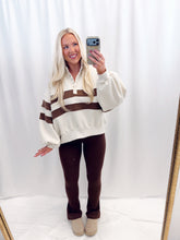 Load image into Gallery viewer, Cozy Club Pullover Cream/Brown
