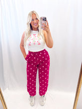 Load image into Gallery viewer, Burgundy Dot Joggers
