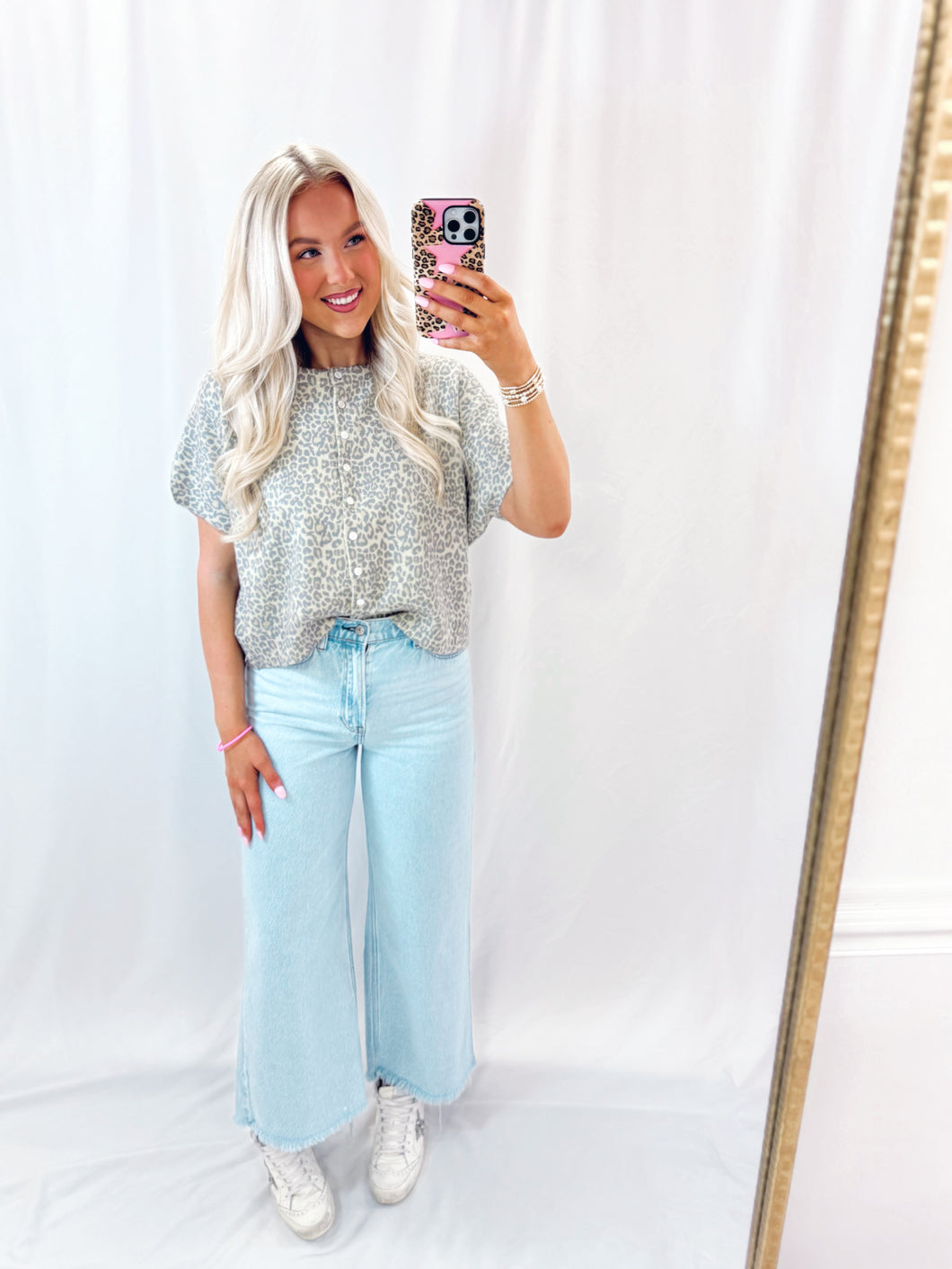 Leopard Lavish Short Sleeve Cardi