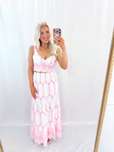 Load image into Gallery viewer, Pink Palm SET (top + skirt)
