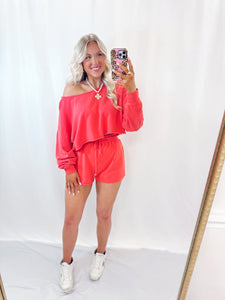 Soft Girl Shorts CORAL💖 1 medium & 1 large left
