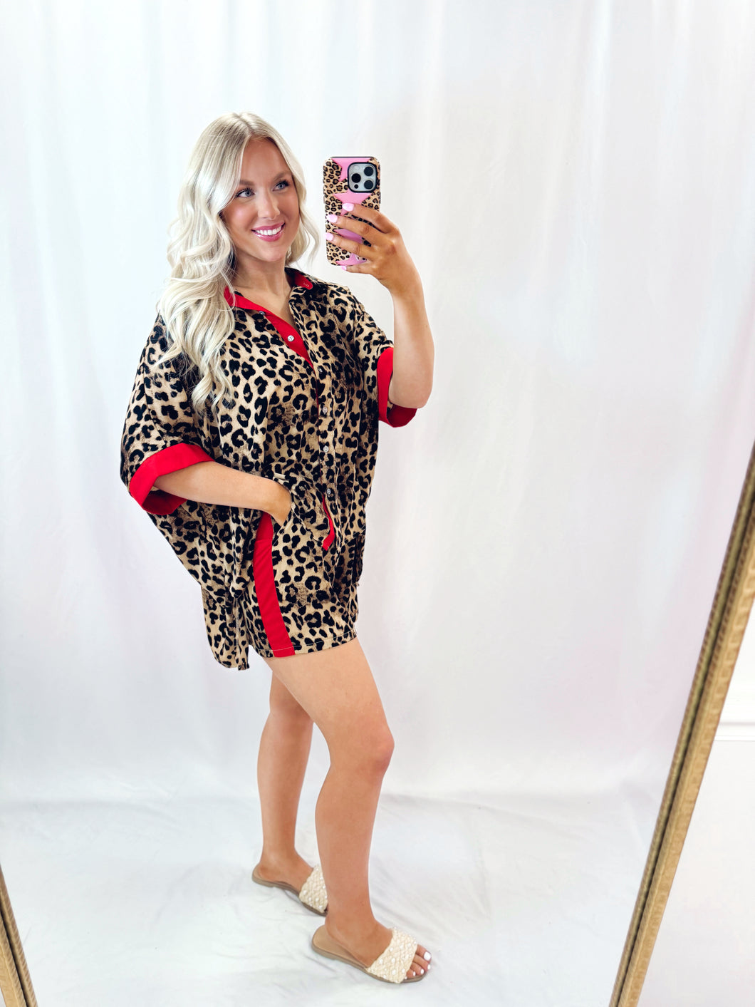 Cheetah Chic SET (top + shorts)💖 1 large left