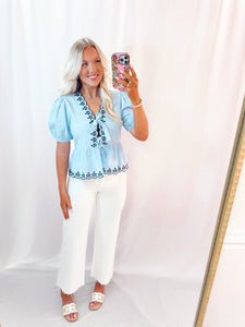 Divinely Blue Blouse