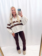 Load image into Gallery viewer, Cozy Club Pullover Cream/Brown
