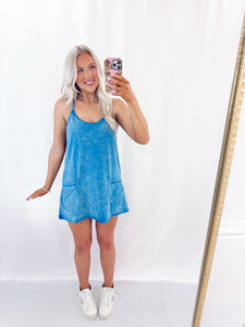 Doing The Most Romper BLUE