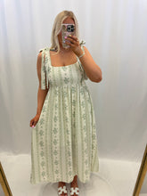 Load image into Gallery viewer, Floral Keepsake Dress SAGE
