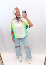Load image into Gallery viewer, Bright Side Top BLUE/GREEN
