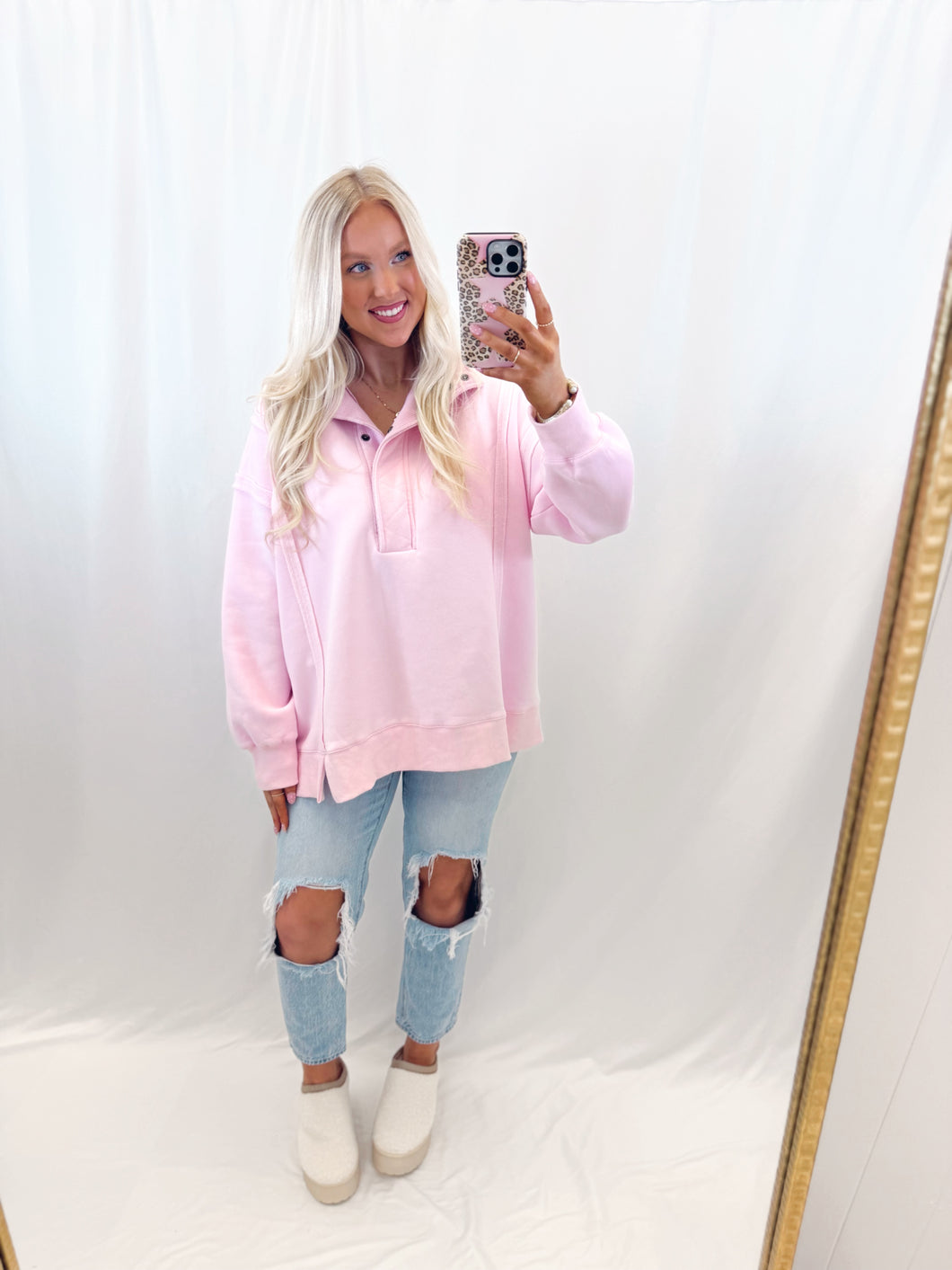 Tickled Pink Pullover