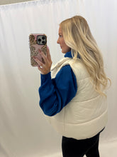 Load image into Gallery viewer, Snowed In Puffer Vest CREAM
