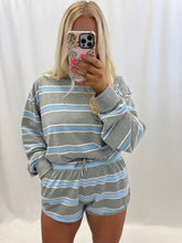 Load image into Gallery viewer, Blue Striped Shorts
