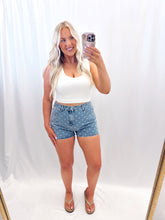 Load image into Gallery viewer, Dotty Denim Shorts
